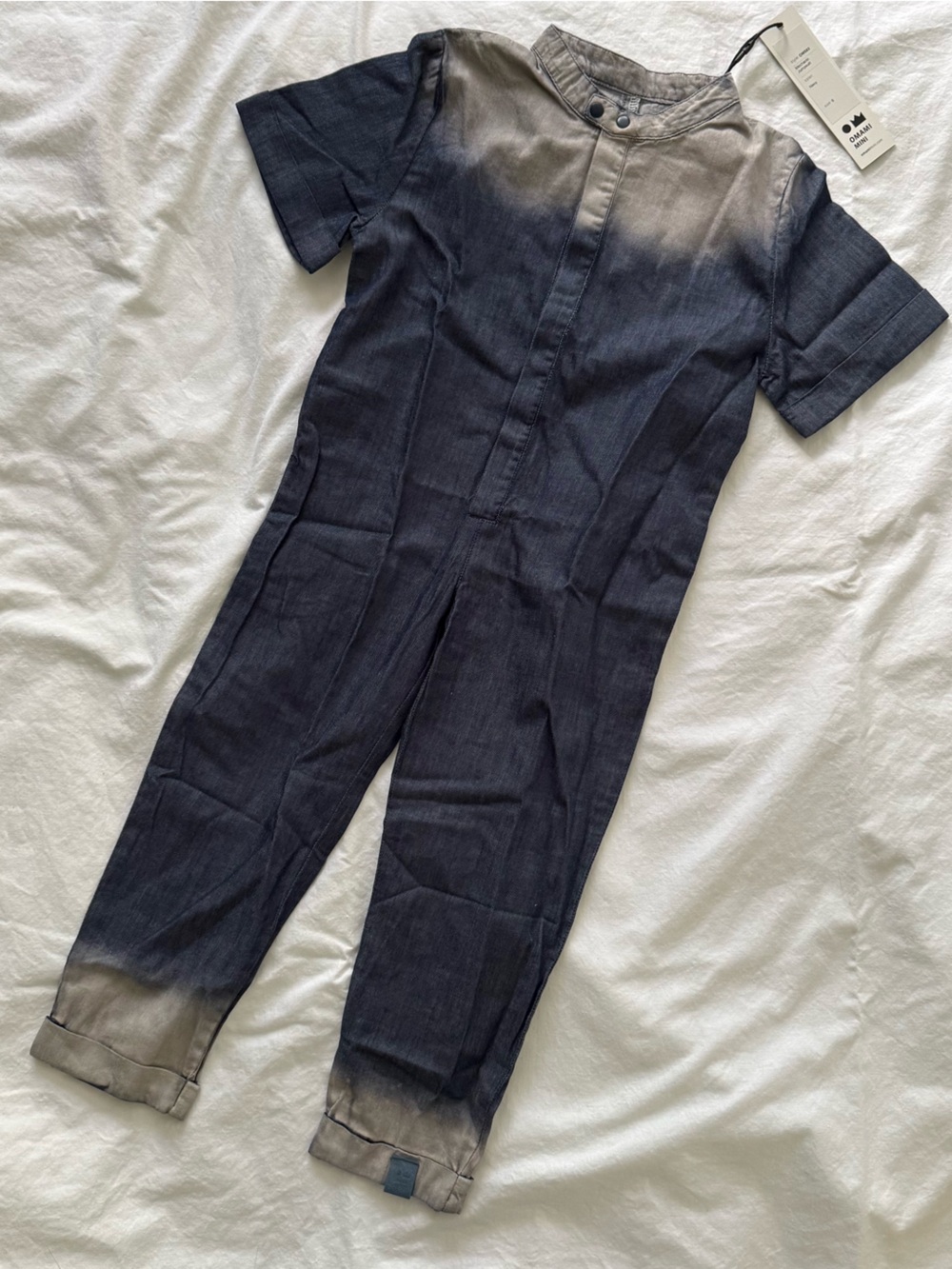 OMAMImini Gray/indigo ombré mechanic Jumpsuit